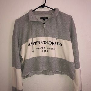 PacSun cropped quarter zip up